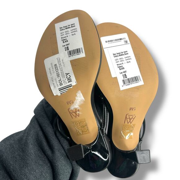 AAJ by Aminah Black Heels Size 5 Janet Gem Mule Dress Sandals High Heels EUC - Picture 10 of 10